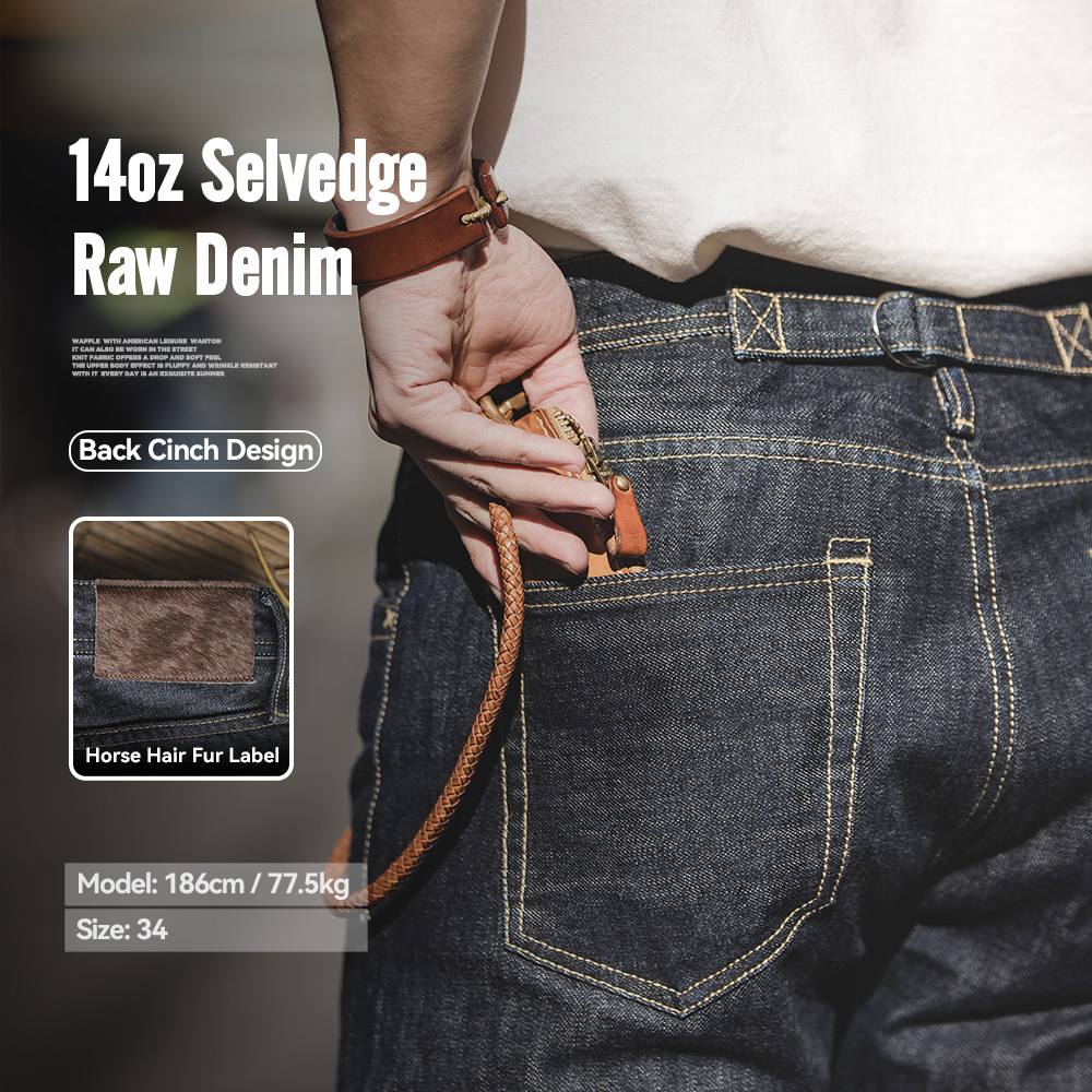 Levis Jeans 501 - Męskie jeansy Maden z surowego denimu